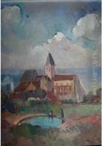 Village Normand Oil Painting by Guillaume Dulac