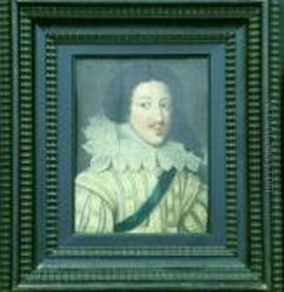 Portrait Of A Gentleman, Purportedly Louis Xiii Oil Painting by Daniel Dumonstier