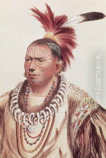 Joc-O-Sot, 1844 Oil Painting by George Catlin