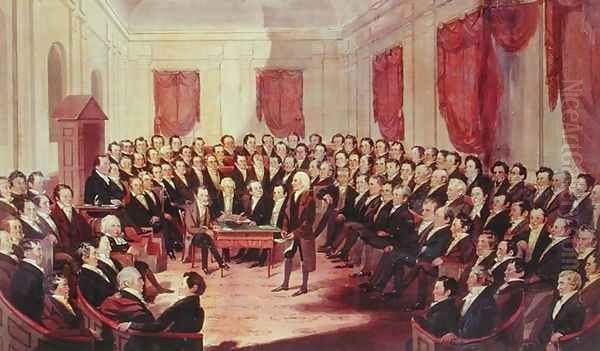 The Virginia Constitutional Convention, 1830 Oil Painting by George Catlin