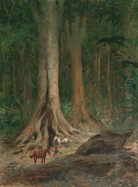 La Halte En Foret Oil Painting by Louis Dumoulin