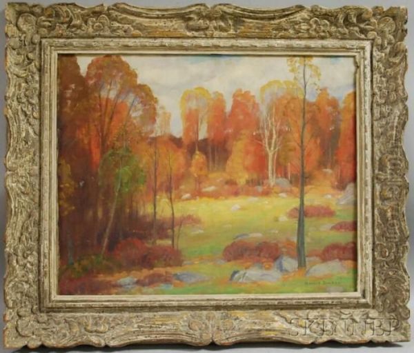 Autumn Near Old Lyme, Conn. Oil Painting by Harold C. Dunbar