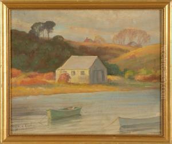 Chatham View, Likely Mill Pond Oil Painting by Harold C. Dunbar