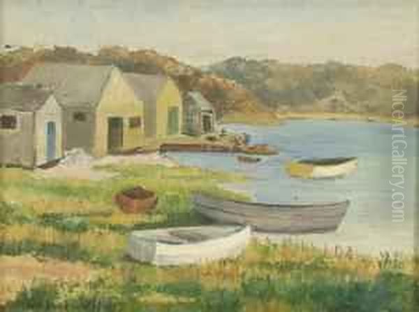 Mill Pond, Chatham Oil Painting by Harold C. Dunbar