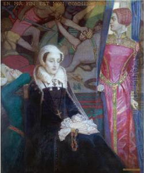 Mary, Queen Of Scots Oil Painting by John Mckirdy Duncan