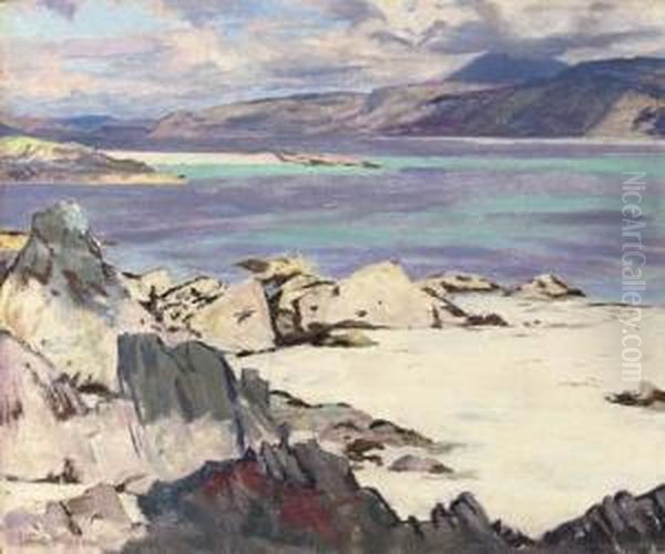 View Of Iona Oil Painting by John Mckirdy Duncan