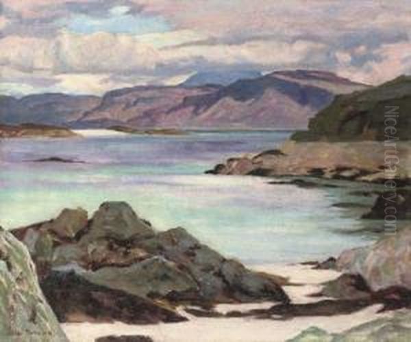 Iona Oil Painting by John Mckirdy Duncan