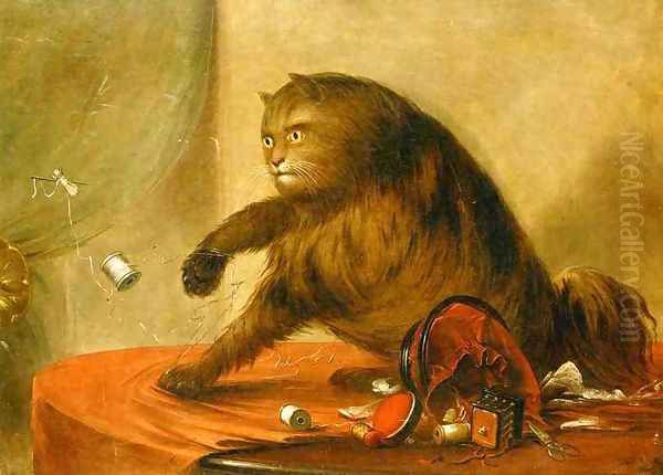 Le Chat d Ostend Oil Painting by George Catlin