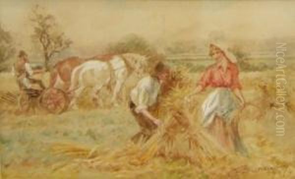 In The Harvest Field Oil Painting by Walter Duncan