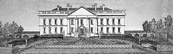 The White House in 1820 Oil Painting by George Catlin