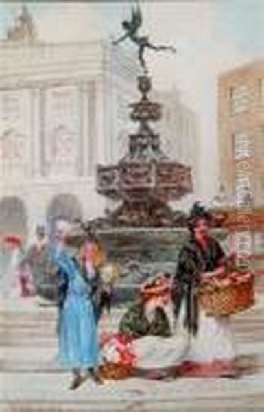 Piccadilly And Covent Garden Oil Painting by Walter Duncan