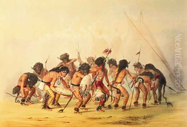 Buffalo Dance, c.1832 Oil Painting by George Catlin