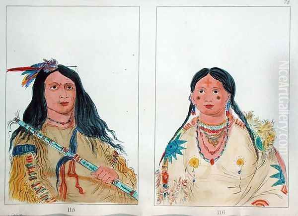 North American Indians Oil Painting by George Catlin