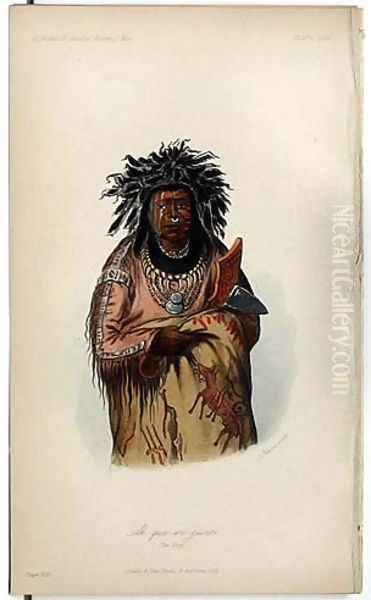 Ah-quee-we-zaints, The Boy Oil Painting by George Catlin