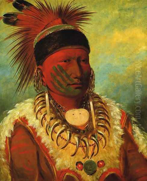 The White Cloud, Head Chief of the Iowas Oil Painting by George Catlin