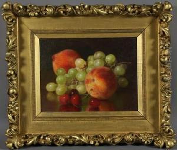 Still Life With Peaches, Cherries, And Grapes Oil Painting by Robert Spear Dunning