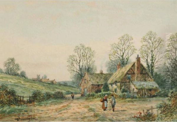 Little Andover Oil Painting by Albert Dunnington