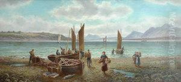 Ettrick Bay Oil Painting by Albert Dunnington