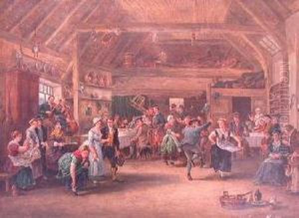 The Village Feast Oil Painting by Albert Dunnington