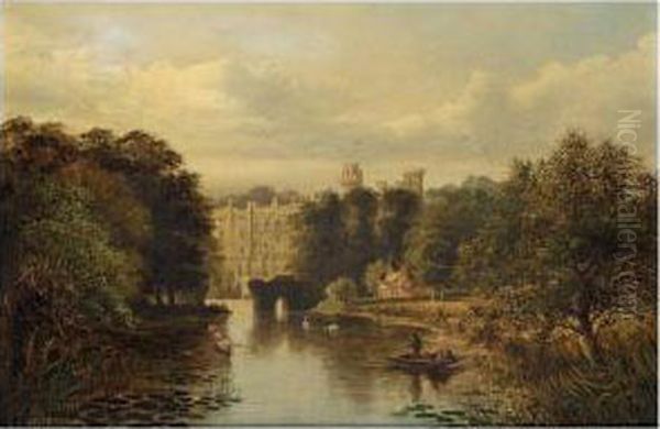 Warwick Castle Oil Painting by Albert Dunnington