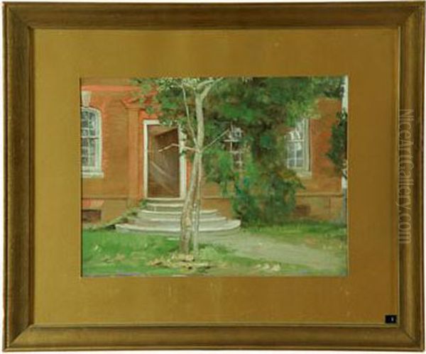 Doorway Of Nelson House, Yorktown, Virginia Oil Painting by John Ward Dunsmore