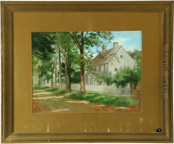 Old House Oil Painting by John Ward Dunsmore