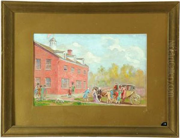 The Old Mint, Philadelphia Oil Painting by John Ward Dunsmore