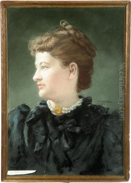 Louisa Jane Dunsmore Oil Painting by John Ward Dunsmore