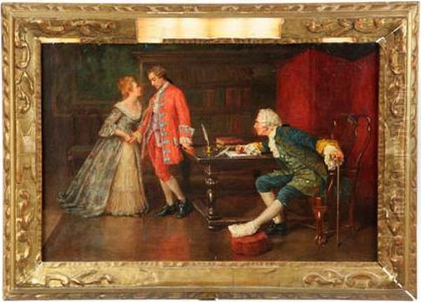 The Reprimand Oil Painting by John Ward Dunsmore