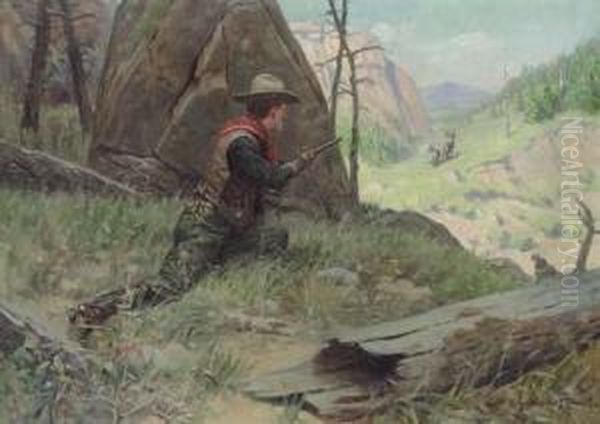 Ready For The Kill Oil Painting by W. Herbert Dunton