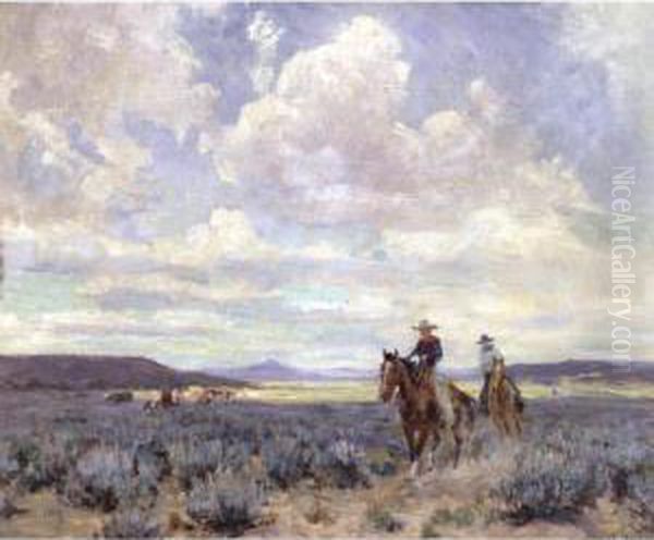 Wyoming Oil Painting by W. Herbert Dunton