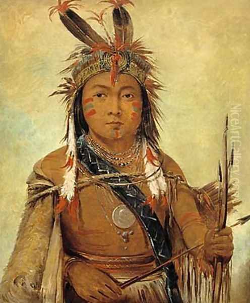 Ud-je-jock, Pelican, a Boy Oil Painting by George Catlin