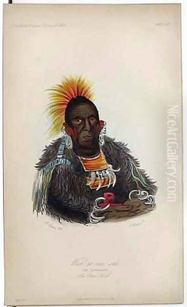 Wah ro nee sah, An Ottoe Chief Oil Painting by George Catlin