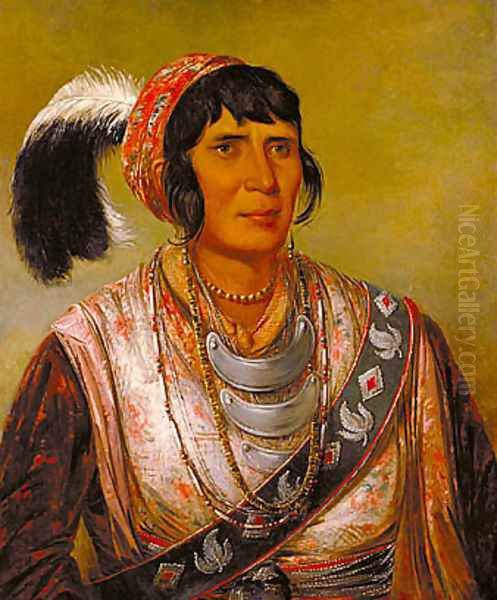 Os-ce-o-lá, the Black Drink, a Warrior of Great Distinction Oil Painting by George Catlin