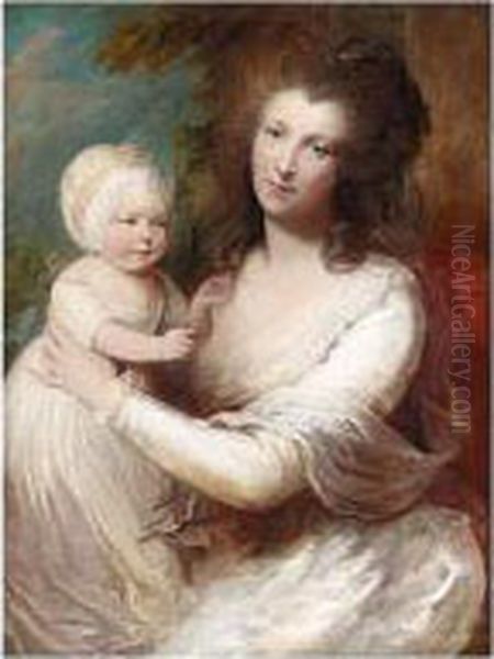 Portrait Of Lady Baillie Oil Painting by Dupont Gainsborough