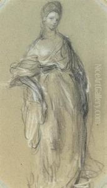 Study Of A Woman Oil Painting by Dupont Gainsborough