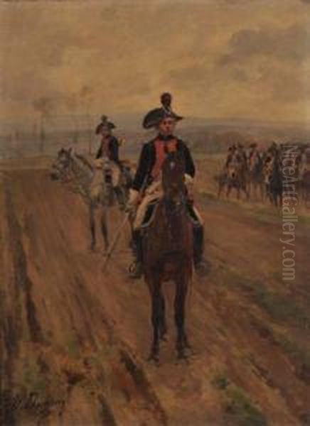 17e De Cavalerie, 1792, Ci-devantlorain-cavalerie Oil Painting by Henri-Louis Dupray