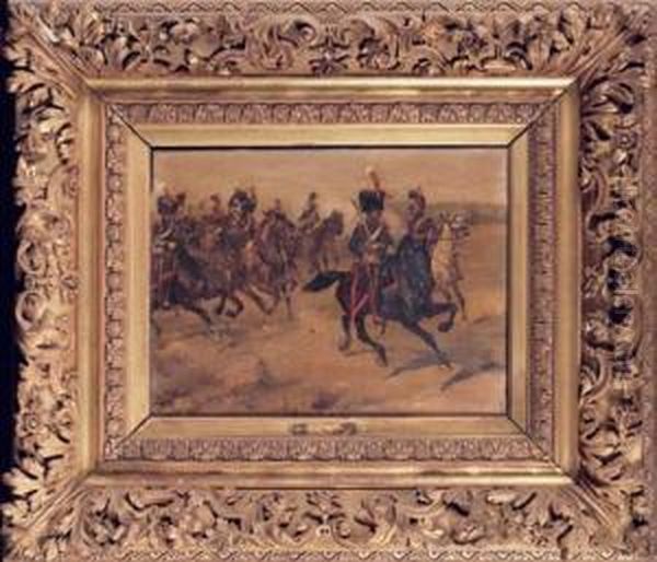 Scene Militaire Oil Painting by Henri-Louis Dupray