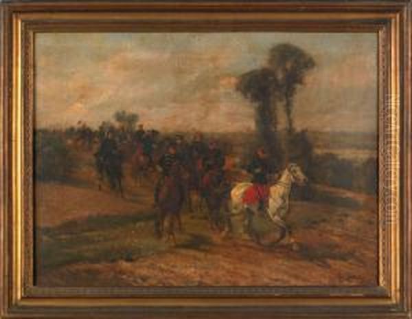 French Calvary Scene Oil Painting by Henri-Louis Dupray