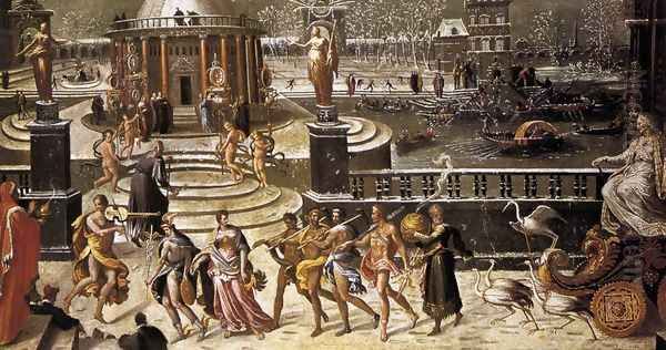 The Triumph of Winter c. 1568 Oil Painting by Antoine Caron