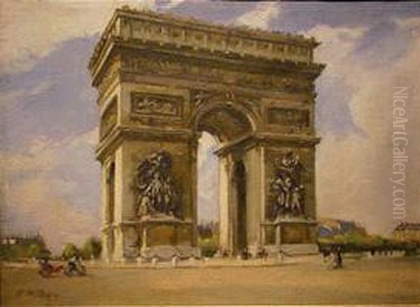 L'arc De Triomphe Oil Painting by Paul Michel Dupuy