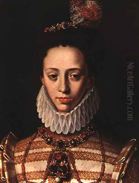 Portrait of a Lady 1577 Oil Painting by Antoine Caron