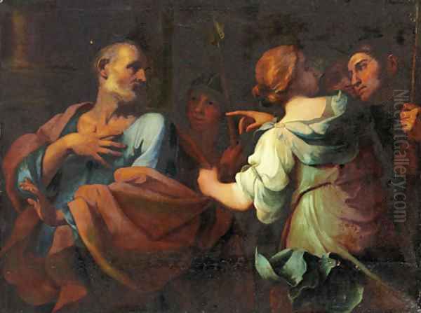 The Denial of Saint Peter Oil Painting by Giovanni Domenico Cerrini