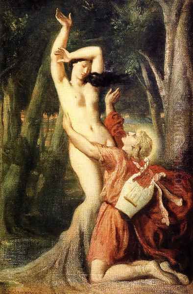 Apollo and Daphne, c.1845 Oil Painting by Theodore Chasseriau