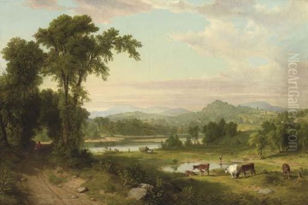 Pastoral Landscape Oil Painting by Asher Brown Durand