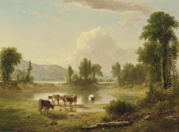 View Of Esopus Creek, Ulster County, New York Oil Painting by Asher Brown Durand