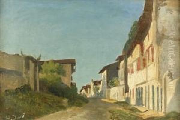 Strassenzug In Der Morgensonne. Oil Painting by Simon Durand