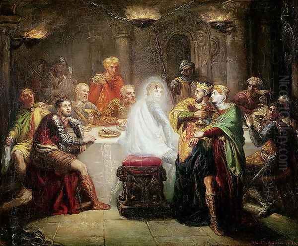 The Ghost of Banquo Oil Painting by Theodore Chasseriau