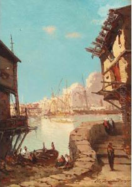 Constantinople Oil Painting by Jean Baptiste Henri Durand-Brager