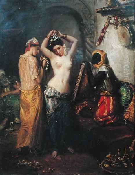 The Toilet in the Seraglio Oil Painting by Theodore Chasseriau